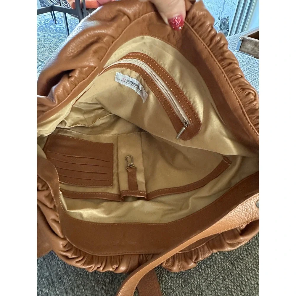 Concealed Carry Woolstenhulme Designer Bags Brown Leather Hobo Shoulder Bag NWOT